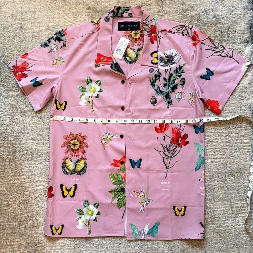 PacSun Pink Floral Men's Button Down Shirt